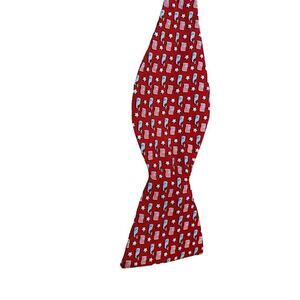 Vineyard Vines Red Whale Flag Bow Tie 13 3/4 to 16